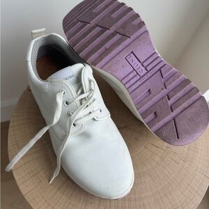 Celine White Leather Sneakers. Size EU 37. Lace up.